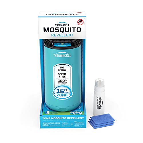 Thermacell Mosquito Repeller Patio Shield; Includes 12-Hour Refill; 15 Foot Zone of Protection; Highly Effective Mosquito Repellent for Patio; Bug Spray Alternative; Scent Free