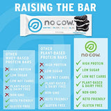 No Cow High Protein Bars, Cookies 'N Cream, 22g Plant Based Vegan Protein, Keto Friendly, Low Sugar, Low Carb, Low Calorie, Gluten Free, Naturally Sweetened, Dairy Free, Non GMO, Kosher, 12 Pack