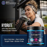 KEY NUTRIENTS Electrolytes Powder No Sugar - Tempting Blue Raspberry Electrolyte Powder - Hydration Powder - No Calories, Gluten Free Keto Electrolytes Powder Packets (20, 40 or 90 Servings)