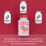 SmartyPants Kids Probiotic Immunity Gummies: Prebiotics & Probiotics for Immune Support & Digestive Comfort, Strawberry Crème Flavor, 60 Gummy Vitamins, 30 Day Supply, No Refrigeration Required