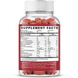 Vegan Iron Gummies Supplement - with Vitamin C, A, B-Complex, Folate, Zinc for Adults & Kids - Blood Builder & Energy Support for Iron Deficiency, Anemia, No After Taste - Peach Flavor (90 Ct)