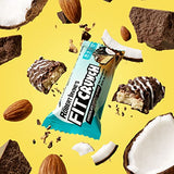 FITCRUNCH Snack Size Protein Bars, Designed by Robert Irvine, 6-Layer Baked Bar, 5g of Sugar & Soft Cake Core (9 Bars, Chocolate Coconut Almond)