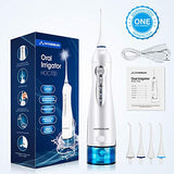 Hangsun Water Flosser Professional Cordless Rechargeable Dental Oral Irrigator Water Jet for Teeth Braces Care with 8 Jet Tips 3 Modes for Travel and Home Use