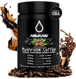 Mushroom Coffee with Lions Mane + Cordyceps + Chaga For Cognitive Performance, Memory, Focus | 2x Caffeine Energy | Instant Arabica Brew | 30 SV