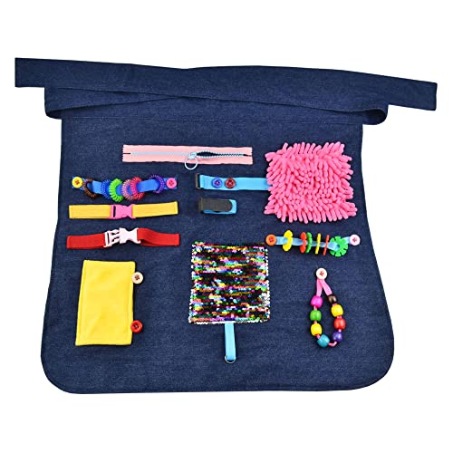 Fidget Blanket for Alzheimer Patients Special Needs Sensory Therapy Activity Apron for Seniors with Dementia Memory Loss and Anxiety Relief