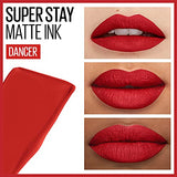 Maybelline Super Stay Matte Ink Liquid Lipstick Makeup, Long Lasting High Impact Color, Up to 16H Wear, Dancer, Brick Red, 1 Count