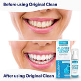 EverSmile AlignerFresh Original Clean-The Original Cleaning WhiteFoam On-The-Go Clear Retainer Cleaner. Eliminates Bacteria, Whitens Teeth & Fights Bad Breath (50ml - 2 Pack)