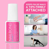 Super Strong Nail Glue For Nail Tips, Acrylic Nails and Press On Nails (8ml) NYK1 Nail Bond Brush On Nail Glue For Press On Nails Long Lasting Nail Glue For Acrylic Nails Fake Nails Tips Nail Glue Gel