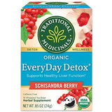 Traditional Medicinals Organic EveryDay Detox Schisandra Berry Herbal Tea, Supports Healthy Liver Function (16 Count (Pack of 3))
