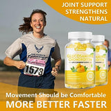 Sugar Free Glucosamine Chondroitin Gummies, Extra Strength 1500mg Glucosamine with Chondroitin MSM & Elderberry & Turmeric, Joint Support Supplement for Men & Women Move Free Joint Health