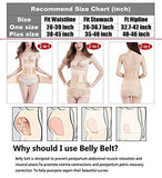 2 in 1 Postpartum Belly Wrap Support Recovery Belt - Belly Band for Postnatal, Pregnancy, Maternity - Girdles for Women Body Shaper - Post Partum Waist Shapewear Belt(Beige,One Size)