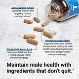 Essential Elements Male Health Supplement - Muscle Support & T-Health with DIM, Ashwagandha, Shilajit, More | T-Hero 60 Vegan Capsules (2-Pack)