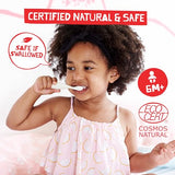 Jack N' Jill Natural Certified Toothpaste - Safe if Swallowed, Contains 40% Xylitol, Fluoride Free, Organic Fruit Flavor, Makes Tooth Brushing Fun for Kids - Banana & Blackcurrant, 1.76 oz (Pack of 2)