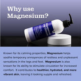 Magnesium Calming Leg Cream, Herbal Moisturizer for Leg Cramps & Restless Sensations, 8 Ounce