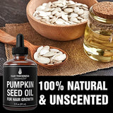 Pumpkin Seed Oil For Hair Growth. Hair Growth Serum Treatment by Hair Thickness Maximizer. Cold Pressed, Vegan Pumpkin Seeds Extract to Stop Hair Loss For Men, Women. Replenish Follicles, Scalp 2oz