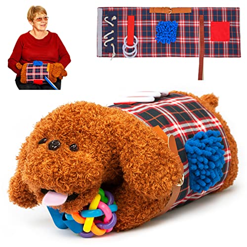 ODOXIA Fidget Muff and Blanket for Elderly | Fidget Blanket for Dementia | Dementia Products for Elderly | Gift and Activities for Seniors with Alzheimer’s or Dementia | Sensory Fidget Toys