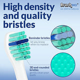 Brushmo Compact Premium Replacement Toothbrush Heads Compatible with Sonicare e-Series HX7012, 6 Pack