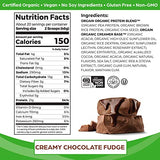 Orgain Organic Vegan Protein Powder, Creamy Chocolate Fudge - 21g Plant Based Protein, Gluten Free, Dairy Free, Lactose Free, Soy Free, No Sugar Added, Kosher, For Smoothies & Shakes - 2.03lb