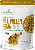 Alovitox Bee Pollen Granules 8 Oz | 100% Pure, Organic Bee Pollen for Bearded Dragons | Superfood Packed Bee Pollen Organic with Antioxidant, Protein, Vitamin & More | Nutritional Yeast & Gluten Free