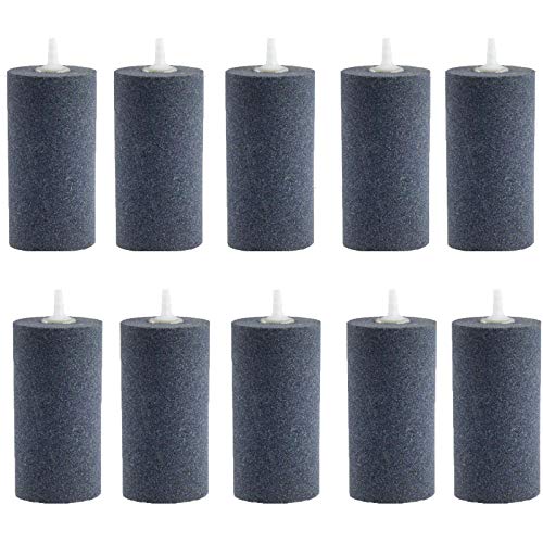 AQUANEAT 4x2 inch Aquarium Air Stones 10pcs, Aerator Diffuser,Air Stones for Aquariums,Fish Tanks,Pond and Hydroponics
