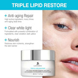 LuminaSkin Triple Lipid Restore Cream Anti-Aging Face Moisturizer Peptide Cream Facial Skin Care with Ceramides and Fatty Acid - 48 ml /1.6 fl oz