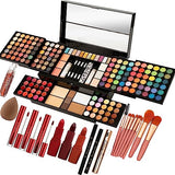 MISS ROSE M 187 Colors Professional makeup pallet Set Kit Combination, All in One Makeup Kit for Women Full Kit - include Eye shadows/Lipstick/Lip Gloss/Mascara/Foundations/Blushes/Eyebrow pencil/Eyebrow Powder/Nail file,Makeup Gift Set for women girls (0