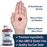 Zinc Gummies - 2 Pack - 50mg High Immune Booster Zinc Supplement, Immune Defense, Powerful Natural Antioxidant, Non-GMO - by New Age (180 Count (Pack of 3))