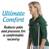 Universal Crutch Underarm Pad Covers - Luxurious Soft Fleece with Sculpted Memory Foam Cores (Gray)