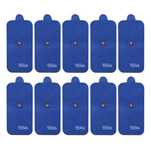 HiDow Compatible Replacement TENS Electrodes, Premium Quality Electrode Pads for Hi-Dow TENS Units, 5 Pair of Snap TENS Unit Electrodes (10 TENS Unit Pads), 2 inch X 4 inch, Discount TENS Brand