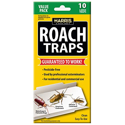 HARRIS Roach Glue Traps, Non Toxic (10-Pack)