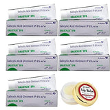 Pack Of 5 X SALICYLIC ACID OINTMENT 6% W/W 50g (SALICYLIX SF6) With Pack Of 1 YiCan Lips Balm