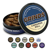 Grinds Coffee Pouches | 3 Cans of Cinnamon Roll | 18 Pouches Per Can | 1 Pouch eq. 1/4 Cup of Coffee (Cinnamon Roll)