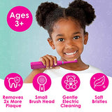Brusheez® Kids’ Electric Toothbrush Set - Safe & Effective for Ages 3+ - Parent Tested & Approved with Gentle Bristles, 2 Brush Heads, Rinse Cup, 2-Minute Timer, & Storage Base (Prancy The Pony)