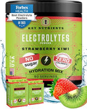 KEY NUTRIENTS Electrolytes Powder No Sugar - Juicy Strawberry Kiwi Electrolyte Powder - Hydration Powder - No Calories, Gluten Free Keto Electrolytes Powder Packets (20, 40 or 90 Servings)