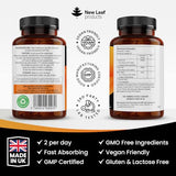 Turmeric Tablets 2600mg with Black Pepper & Ginger - 95% Curcumin Extract 180 and (3 Month) High Strength Active Supplements Not Capsules,by New Leaf