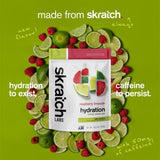 SKRATCH LABS Hydration Powder | Sport Drink Mix | Electrolytes Powder for Exercise, Endurance, and Performance | Raspberry Limeade with Caffeine | 20 Servings | Non-GMO, Vegan, Kosher