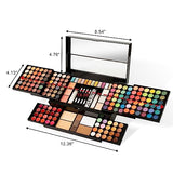 MISS ROSE M 187 Colors Professional makeup pallet Set Kit Combination, All in One Makeup Kit for Women Full Kit - include Eye shadows/Lipstick/Lip Gloss/Mascara/Foundations/Blushes/Eyebrow pencil/Eyebrow Powder/Nail file,Makeup Gift Set for women girls (0