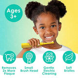 Brusheez® Kids’ Electric Toothbrush Set - Safe & Effective for Ages 3+ - Parent Tested & Approved with Gentle Bristles, 2 Brush Heads, Rinse Cup, 2-Minute Timer, & Storage Base (Jovie The Giraffe)