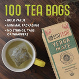 ECOTEAS - Unsmoked Yerba Mate Tea - Yerba Mate Tea Bags - Yerba Mate Tea - Detox Tea - Hi Caf Tea - Organic Tea - Organic Detox Tea - Yerba Mate Unsmoked - Yerba Mate - 100 Tea Bags, 8.8 oz (2 Pack)