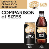 DR PEPPER and Cream Soda Zero Sugar, 12 fl oz cans, 12 pack