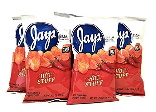 Jay's Hot Stuff 25 Pack 1.25 oz Hot Flavored Potato Chips