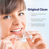 EverSmile AlignerFresh Original Clean-The Original Cleaning WhiteFoam On-The-Go Clear Retainer Cleaner. Eliminates Bacteria, Whitens Teeth & Fights Bad Breath (50ml - 2 Pack)