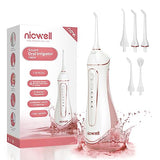 Water Dental Flosser Cordless for Teeth - Nicwell 4 Modes Dental Oral Irrigator, Portable and Rechargeable IPX7 Waterproof Powerful Battery Life Water Teeth Cleaner Picks for Home Travel
