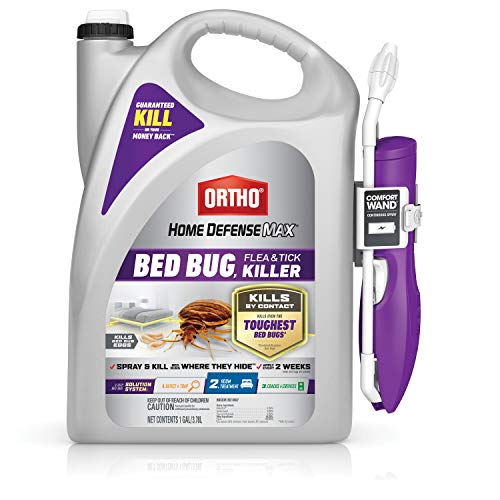 Ortho Home Defense Max Bed Bug, Flea and Tick Killer with Comfort Wand, Bed Bug Killer Spray, 1 gal., Purple