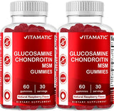 Vitamatic 2 Pack Glucosamine Chondroitin Gummies with MSM & Vitamin E - Joint Support - 60 Pectin Based Gummies
