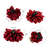 4 Pcs Large Silk Flower Bow Hair Claw Jaw Clips For Women Hair clamps