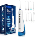 Hangsun Water Flosser Professional Cordless Rechargeable Dental Oral Irrigator Water Jet for Teeth Braces Care with 8 Jet Tips 3 Modes for Travel and Home Use