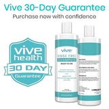 Vive Rinse Free Shampoo (4 Pack) - 16 Ounce Waterless Foam Wash For Elderly, Bedridden Patients, Women, Men - No Water Shower Cap Alternative For Washing Sensitive Skin - For Hospital, Camping, Hiking