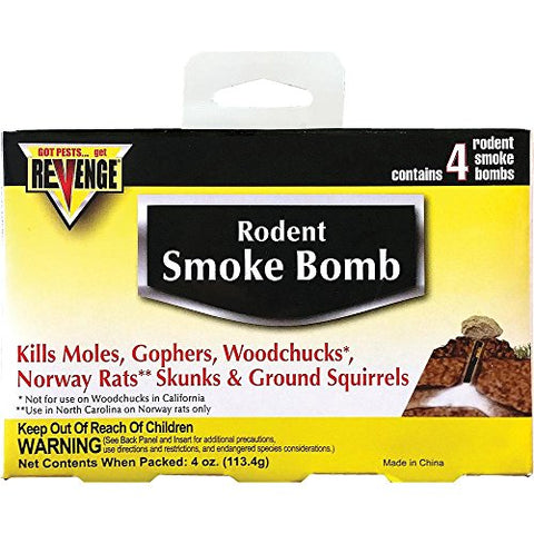 Revenge Rodent Smoke Bombs (8-pack) Kills Rats Moles Skunks Gophers Woodchucks