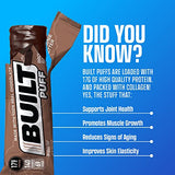 Built Puffs Bars, 12 Count Protein Bar - High Protein Energy Bars, Collagen, Gluten Free, Chocolate Covered, Low Carb, Low Calorie, Low Sugar, Delicious Protein, Healthy Snack (Churro)